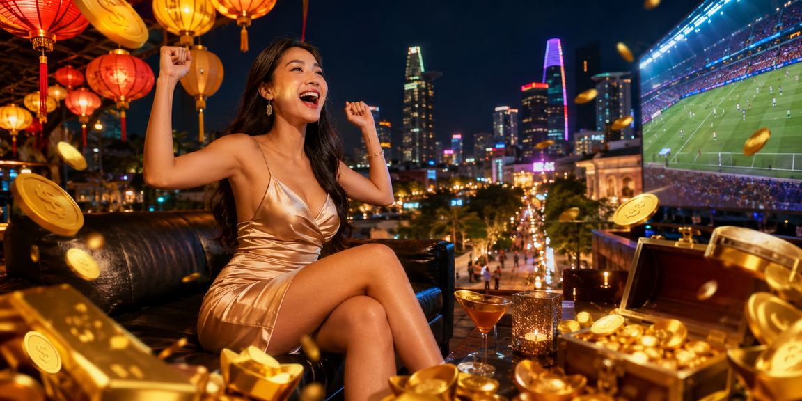 Khung cảnh giải trí sôi động về đêm tại Thành phố Hồ Chí Minh với đèn lồng rực rỡ