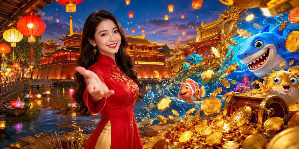 Người phụ nữ mặc áo dài tại Hội An trải nghiệm ứng dụng casino trên điện thoại